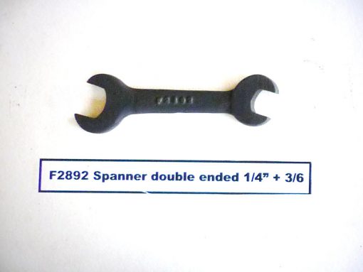 F2892 Spanner Double Ended 1/4" + 3/6"
