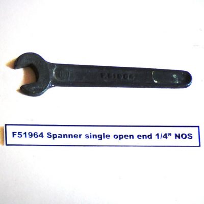 F51964 Spanner Single Open End 1/4" NOS