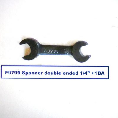 F9799 Spanner Double Ended 1/4" + 1BA