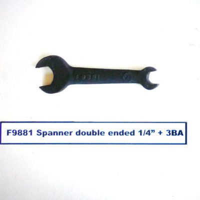 F9881 Spanner Double Ended 1/4" + 3BA