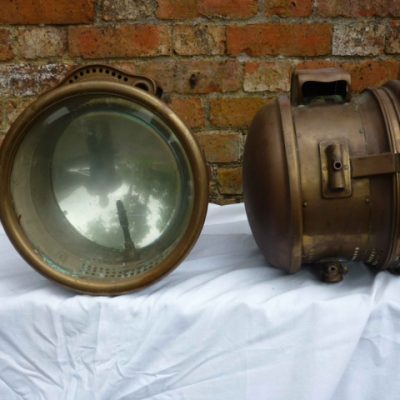 Very Large Ducellier Edwardian Acetylene Headlamps - Original