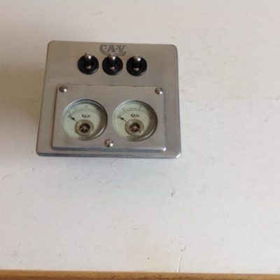 C.A.V. Switch Box With Amp & Volt Metre - Original Restored